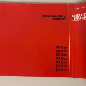 Deutz Benutzerhandbuch DX 4.30 4.50 4.70 6.05 6.10 6.30 6.50