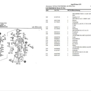 Ersatzteilliste für Deutz Fahr AgroPrima 4.31 4.51 4.56 6.06 6.16